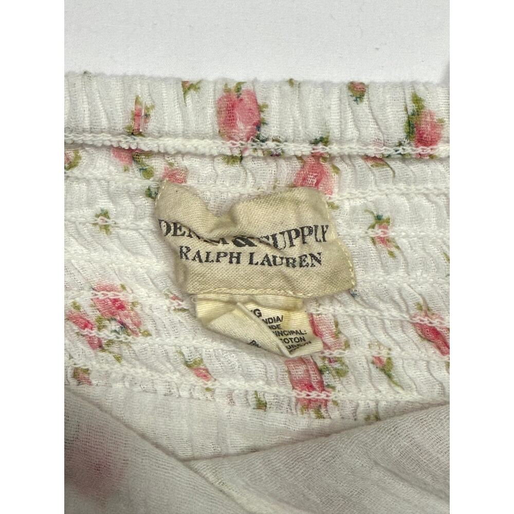 Ralph Lauren Denim & Supply white Sundress 100% Cotton gauze floral print Size L - Picture 13 of 13